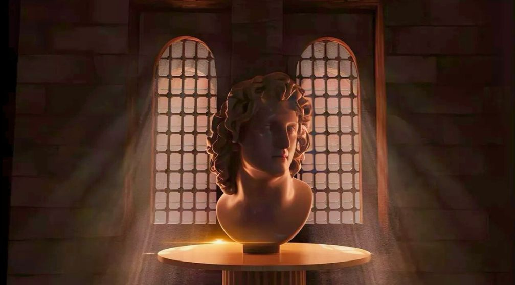 Ton  und Lichtshow in der Zitadelle Qaitbay vom Hafen von Alexandria