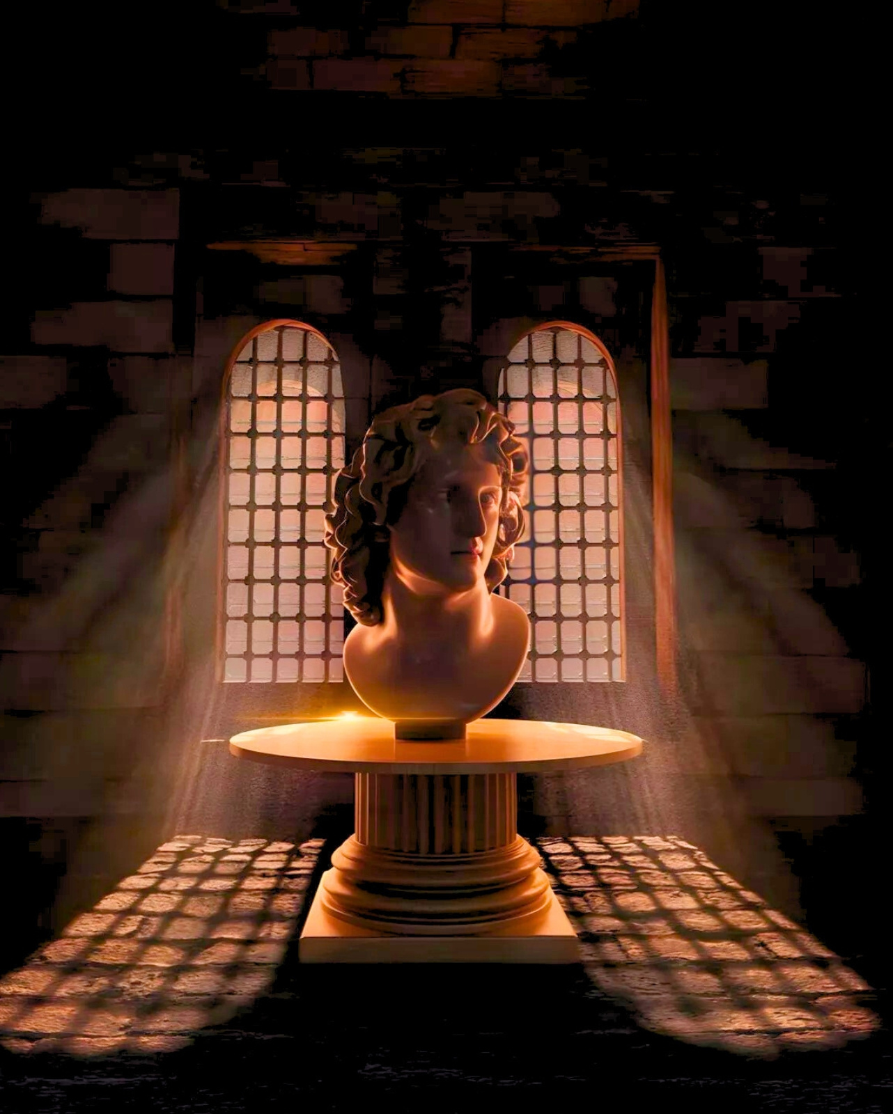 Ton  und Lichtshow in der Zitadelle Qaitbay vom Hafen von Alexandria